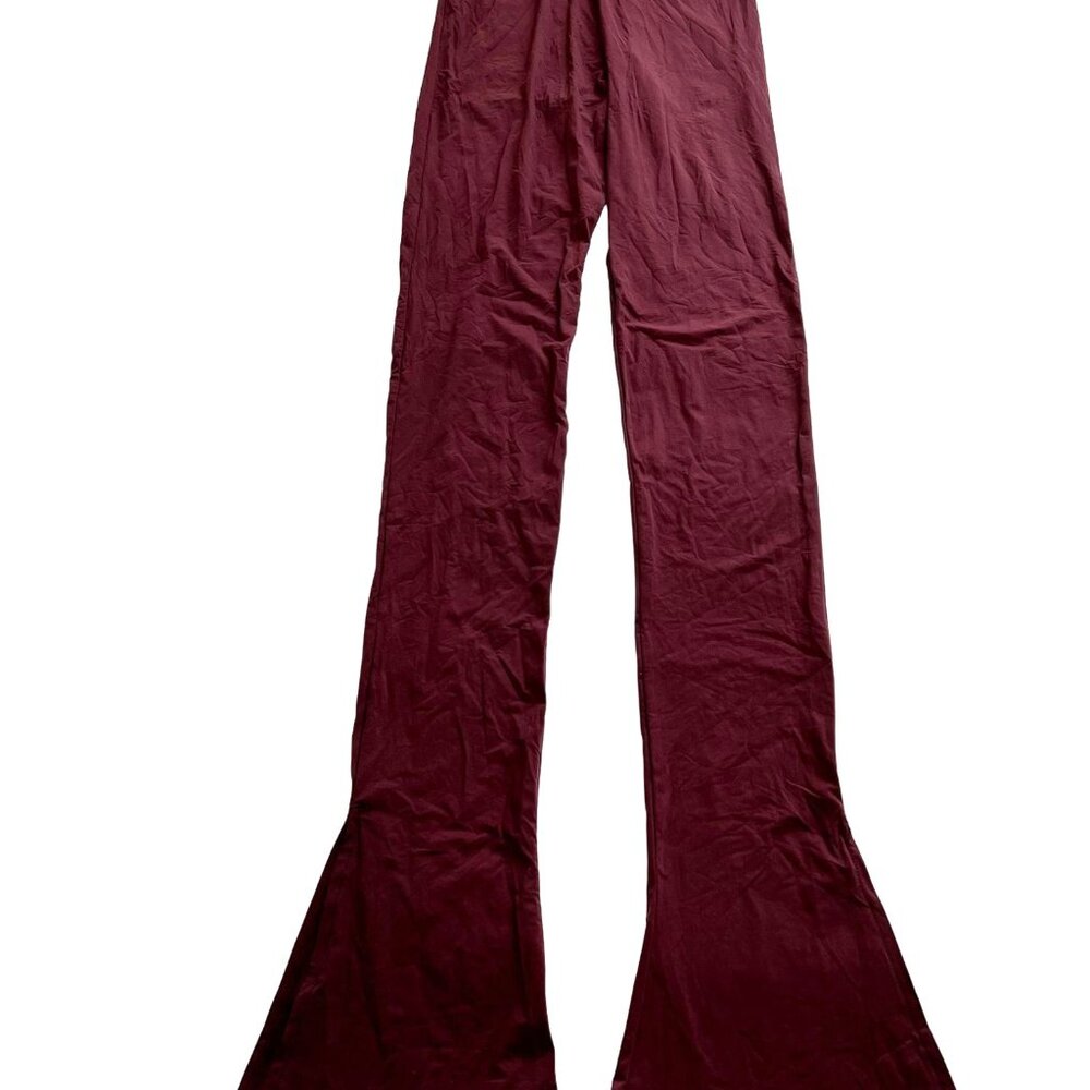 CHAM Flare Legging Pants in Maroon